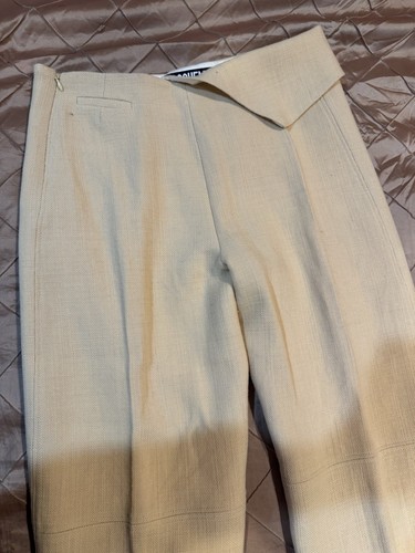 JACQUEMUS YELLOW CREAM FABRIC DETAIL 2PC. PANTS SUITS, UNIQUE BLAZER AND PANTS,M - Picture 14 of 24