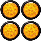 All Star Truck Parts] 4" Inch Amber 12 LED Round Stop/Turn/Tail 4, 