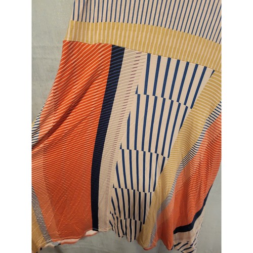 Vestido midi Maeve Med Anthropologie a rayas transparentes sin mangas jersey multicolor - Imagen 6 de 7