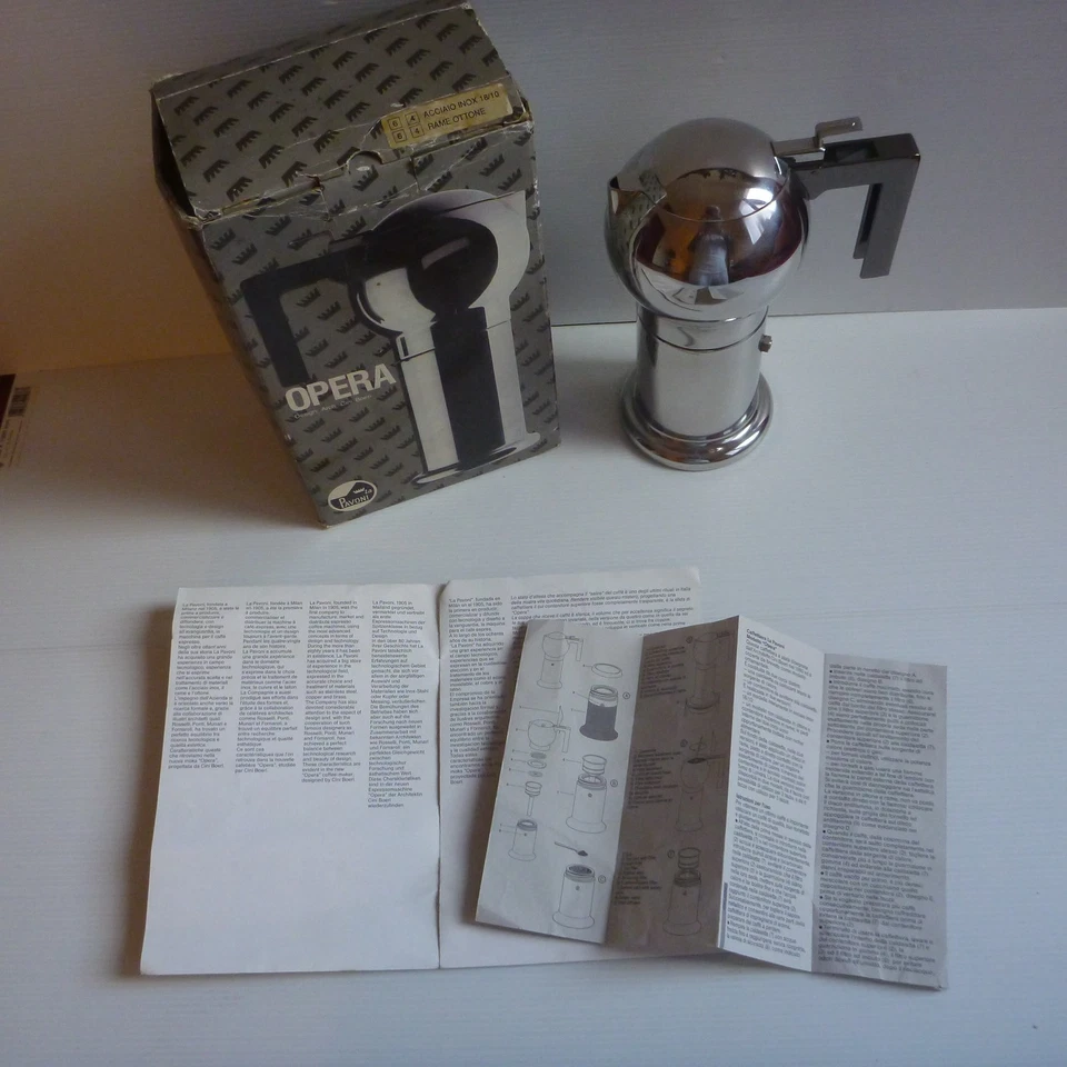 LA PAVONI CAFFETTIERA ”OPERA” DESIGN 1990 ARCH. CINI BOERI MOKA MACCHINA CAFFE' - Immagine 3 di 4