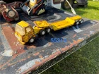 Tonka Mini Semi Truck & Cab Lowboy Flatbed Trailer Vintage Yellow