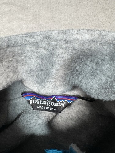 Patagonia Fleece lined Bomber Style Vintage Jacket Boys/Girls Size 11/12 - Picture 4 of 11