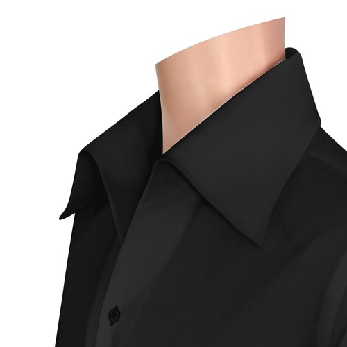 Camisa de vestir formal de cumpleaños 100 % algodón con lazo abierto alto cuello coreano para hombre - Imagen 6 de 15
