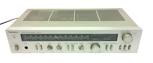 Silver Technics AM/FM Stereo Receiver SA-106 60hz 120v 150w Parts Vintage Used - Picture 1 of 9