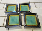 Lot of Four Better Homes and Gardens Square Stoneware Salad Plates JADE