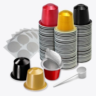 Espresso Capsules Refillable Coffee Pods For Nespresso Original Line,Disposab...