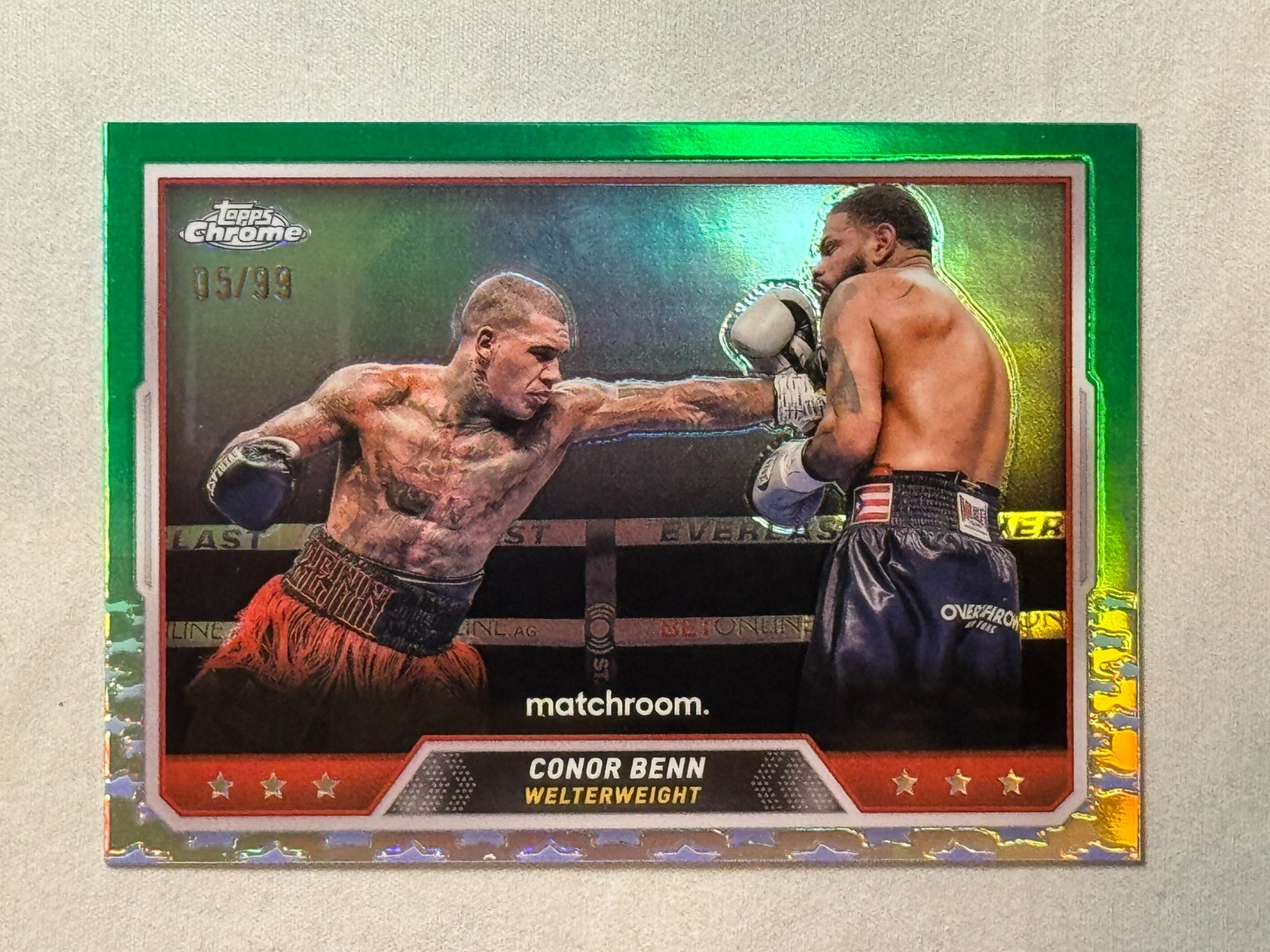 2024 Topps Chrome Boxing Green Refractor Conor Benn /99 #75