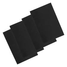  4pcs Aluminum Engraving Plates: Blank Metal Name Tags A4 Black Aluminum Labels