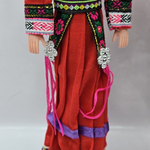 Set Of 2 Ethnic Nationalities Of China Dolls Minority Yunnan Traditional 11"Tall - Picture 7 of 15