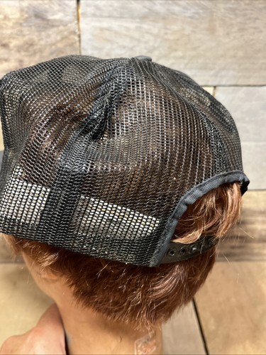 Vintage CAT DIESEL POWER Full Mesh White Patch Hat Black Snapback Louisville USA - Picture 8 of 24