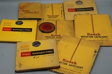 Vintage Kodak Wratten Safelight Filters Lot Darkroom Photography Round