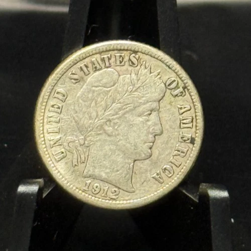 1912-D Barber Dime 10C Silver Coin