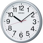 Seiko Clock KX230S Radio-Controlled Analog Wall Clock, Silver Metallic