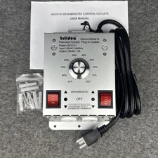 Briidea Thermost Control HDCO-01 Dehumidistat & Plug-In Outlets NEW OPEN BOX