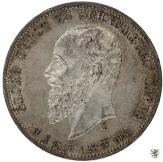 SCHAUMBURG LIPPE 3 Mark 1911 A Georg auf seinen Tod Jg. 166 gutes ss