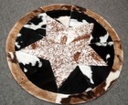Goathide Round Patchwork Carpet Handmade Goathide Carpet  (36"x36")Home Décor311