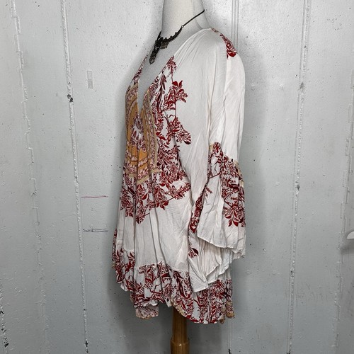 Free People Sunset Dreams Tunic Top Boho Hippie Peasant Indie 100% rayon size M - Bild 3 von 8