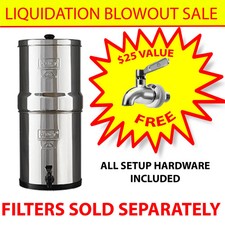 Travel Berkey Water Filter Stainless Steel Replacement Housing with Metal Spigot