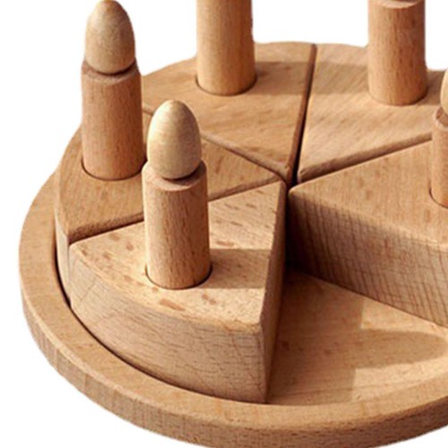 Wooden Birthday Party Cake Birthday Party Cake Wood Cake Set - Picture 2 of 7