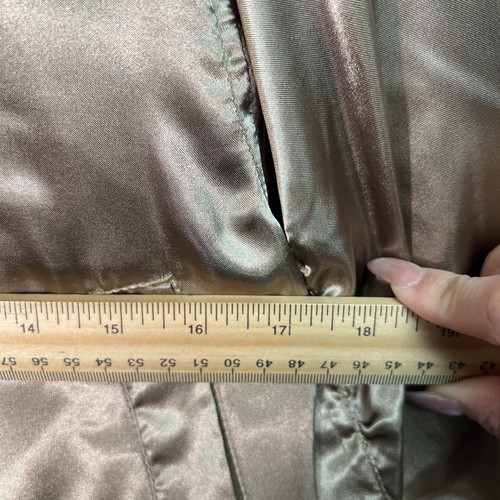 TOPSHOP Womens 4-6 Long Sleeve Full Zip Bomber Jacket Gold Pockets Ribbed Lined - Picture 2 of 7