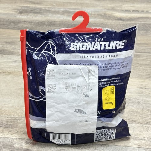 Cliff Keen E58 Signature Wrestling Kopfbedeckung Schwarz mit Kinnriemen Neu - Bild 2 von 3