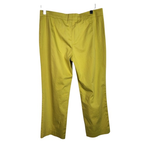 ETRO Pants Womens 42 US 6 Bright Yellowish Green Cropped Trousers Designer - Picture 2 of 11