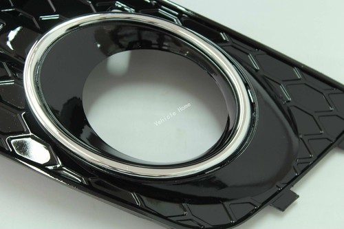 CHROME GLOSSY S LINE STYLE FOG LIGHT COVER GRILLS for VW Audi A4 B8 2009-2011 - Picture 3 of 4
