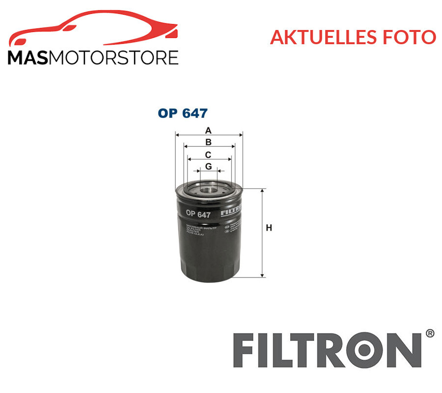 MOTOR ÖLFILTER FILTRON-CIĘŻARÓWKI OP647 G NEU OE QUALITÄT