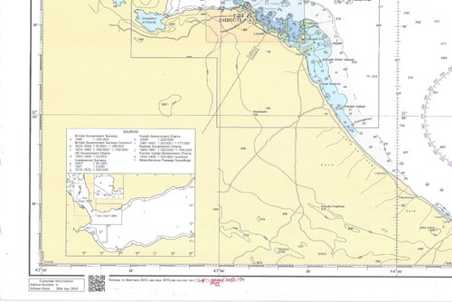 Admiralty 6 Gulf Of Aden Chart Map Marine Maritime Wall Paper Chart Nautical Wal - Afbeelding 3 van 6