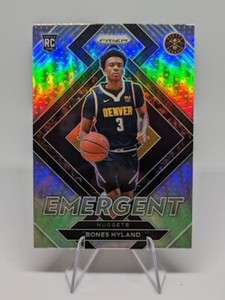 Bones Hyland 2021-22 Panini Prizm Emergent RC Silver Prizm #11 Nuggets