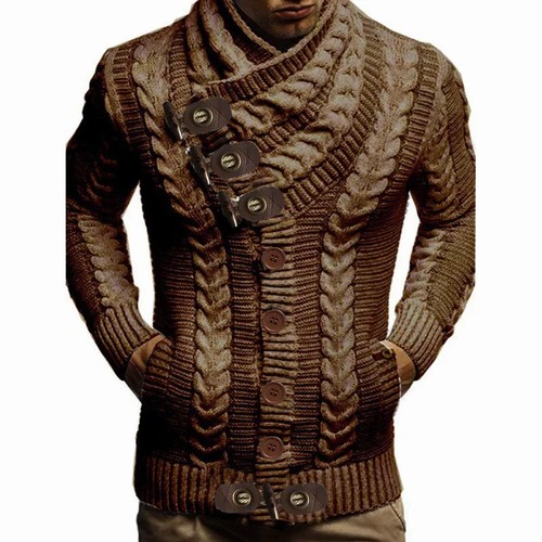 Sweater Men Knitted Cardigan Men Slim Men's Oversized Sweaters Coat