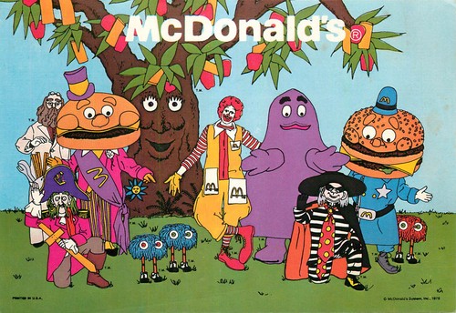 Advertising Postcard McDonald's Restaurant Characters