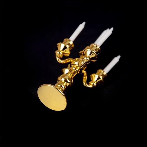 1:12 Scale Dollhouse Miniature Furniture Metal Candlesticks Kitchen Accessories - Picture 6 of 6