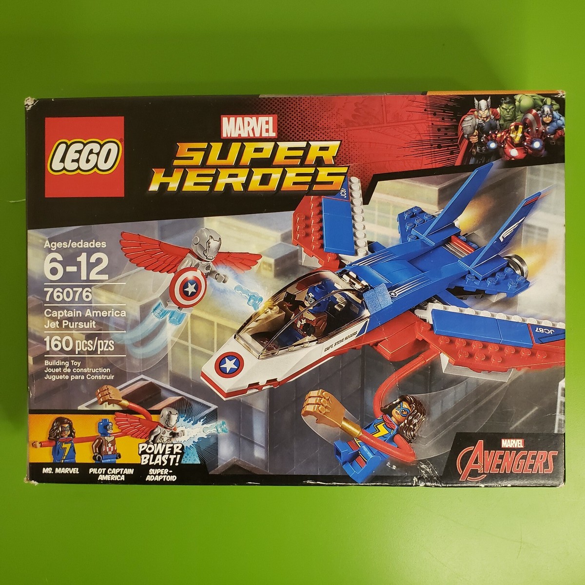LEGO Marvel Super Heroes Captain America Jet Pursuit 76076 Open Box Sealed Bag