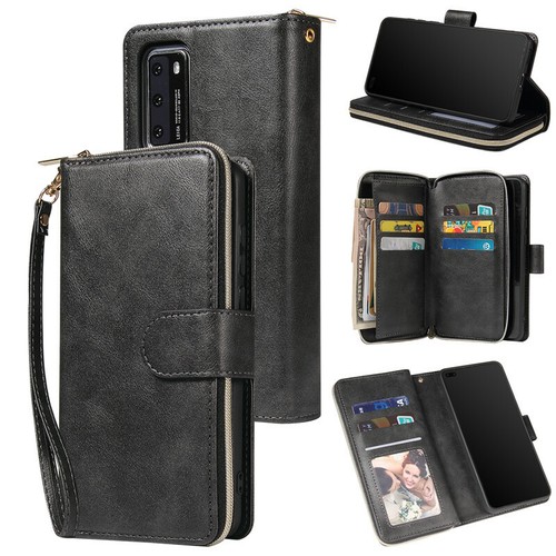 Zipper Wallet 9 Cards Leather Flip Cover Case For Huawei Y7P P30 Lite P40 Lite E - Picture 13 of 144