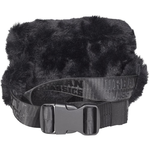 Urban Classics Teddy Mini Sacchetto Cintura Black Bianco Peluche Similpelle UC - Picture 8 of 13