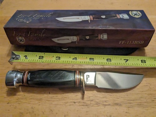 Frost Cutlery Frost Family Series Knife Black/Grey Bone Handle  FF-113BSB - Picture 3 of 3