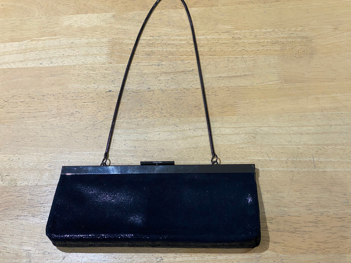 Saffiano leather clutch top