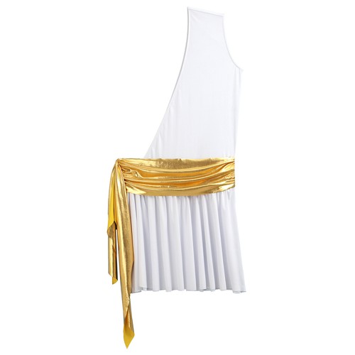 Mens One Shoulder Ancient Greek God Lingerie Knight Warrior Toga Cosplay Costume - Picture 13 of 38