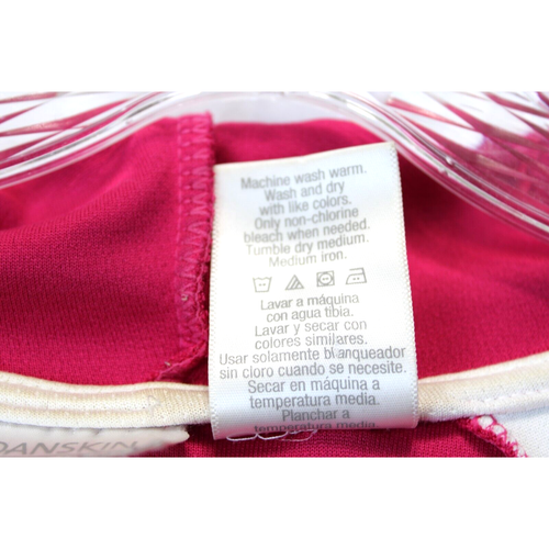 Danskin Now Sweatshirt Hoodie Women XL Activewear Full Zip Fuchsia White - Picture 8 of 8