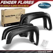 4x Pocket Style Fender Flares for Chevrolet Silverado 2500 HD 3500 HD 2020-2023