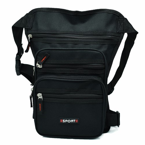 Waist Belt Drop Leg Thigh Bag Fanny Pack Utility Black Holster Outdoor Hip Pouch - Picture 3 of 9