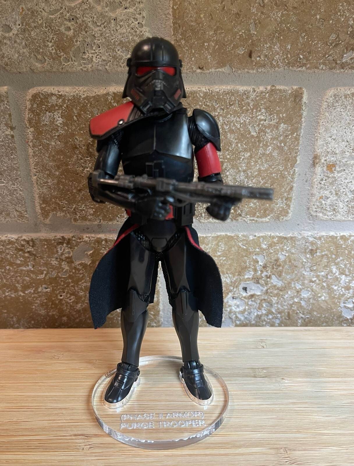 Star Wars Black Series Purge Trooper (Phase II Armor) Acrylic Base  **NO TOY**