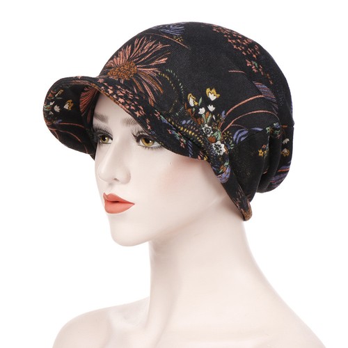 Muslim Women Warm Beanie Slouch Hat Cancer Chemo Cap with Visor Headwear Arab - Picture 18 of 22
