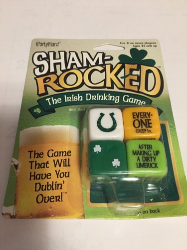 iPartyHard Loaded Dice Game SHAM-ROCKED Irish Drinking Game ~NEW - Picture 1 of 2