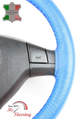FUR TOYOTA CAMRY 12-13 BLAU LEDER-LENKRADABDECKUNG, KANIGSBLAU 2 STIT - Bild 4 von 8
