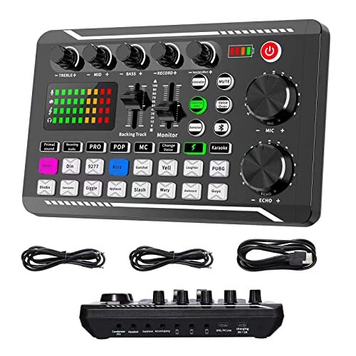 Professioneller Audio Mixer Live Soundkarte und Audio Interface mit DJ Mixer Ef... - Bild 1 von 7