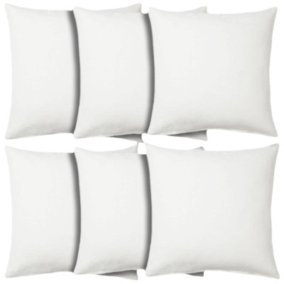 Set Of 6 16x16 Pillow Insert Decorative Throw Pillow Euro Sham