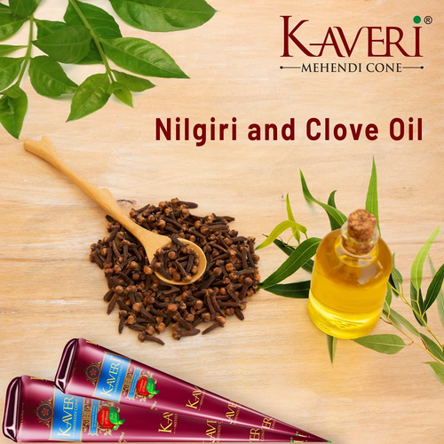 Kaveri Mehendi Cone Herbal Pure Leaves of Natural Henna for Hand Design on Fe... - Picture 5 of 12