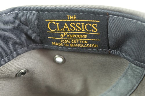 Neu mit Etikett Baseballkappe Mütze grau The Classics Yupoong Etikett verstellbar 100 % Baumwolle - Bild 7 von 7